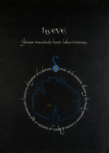 Caligrafia poema artistico asturias - Berta Piñan