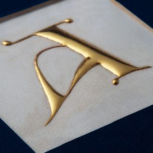 Iluminacion manuscritos oro asturias - Miniatura dorado Inicial A