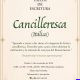 Cartel publicitario de Asturias Caligrafía para un taller de iniciación a la letra cancilleresca e itálica en Oviedo, con detalles de fechas y contacto.